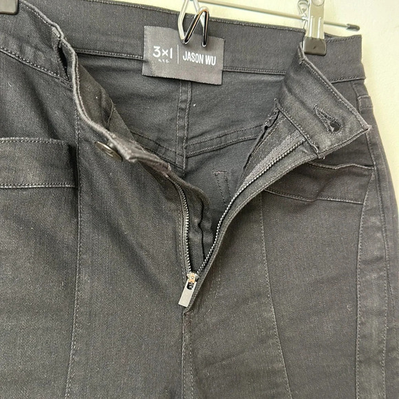 3x1 Jason Wu Collab Black Jeans W4 Slim Straight Edgy Denim, Size 26 - Picture 6 of 16